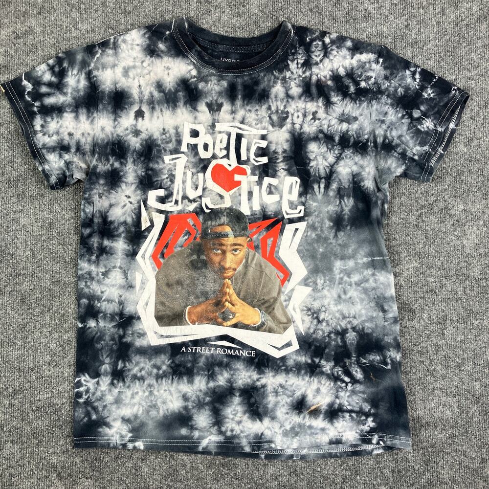 Hybrid Apparel Poetic Justice T-Shirt Men's M Tie-Dye Tupac Shakur‎ Graphic